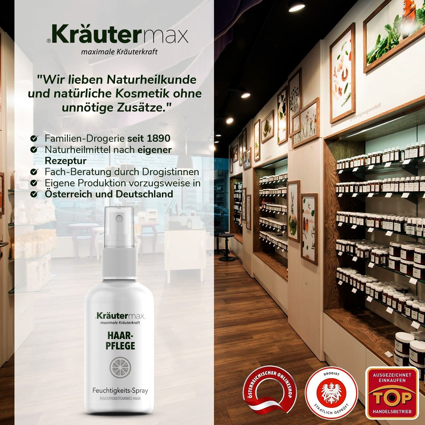 Feuchtigkeitsspray für die Haare 1 x 125 ml