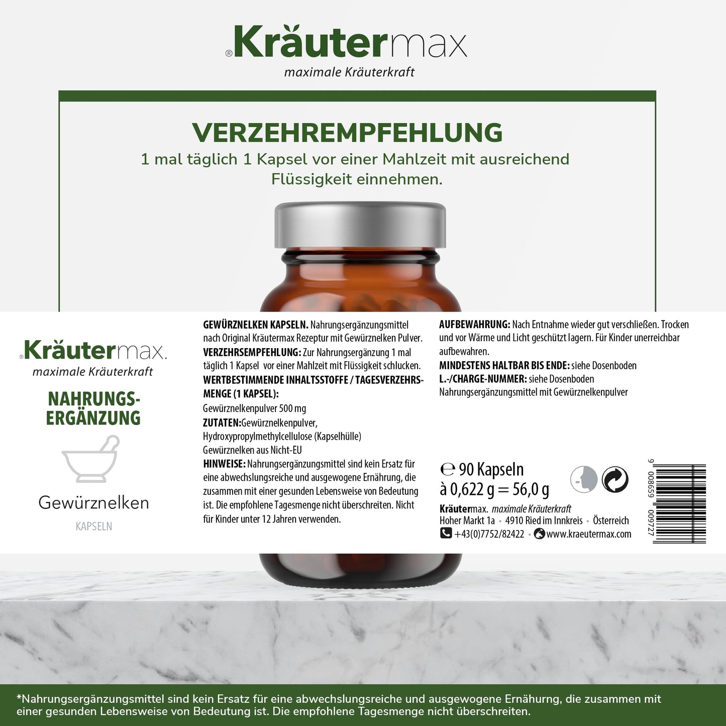 Gewürznelken Kapseln 1 x 90 Stück