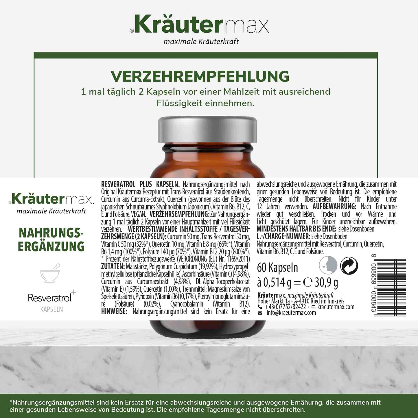 Resveratrol Kapseln 1 x 60 Stück
