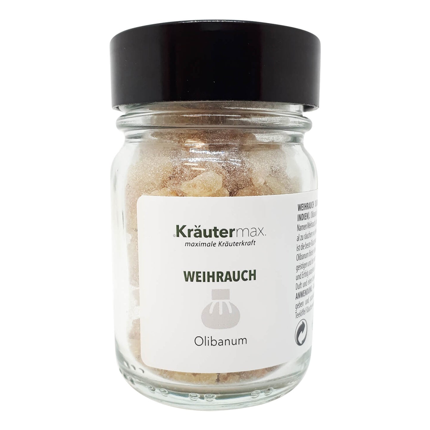 Weihrauch Olibanum 30 g von Kräutermax, Glasflasche mit Weihrauchharz