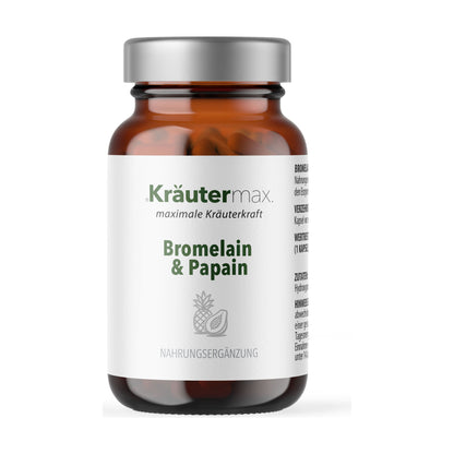Bromelain und Papain Kapseln 90 Stück – Kräutermax