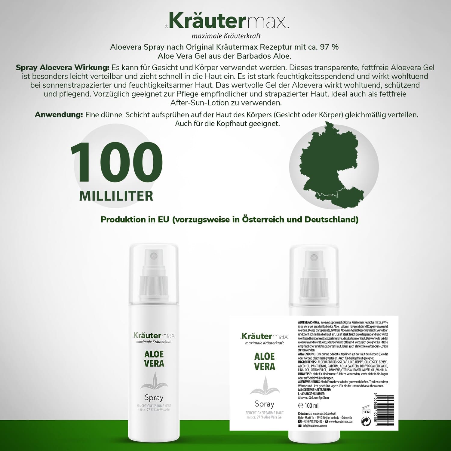 aloe vera emergency spray apotheke Aloe Vera Spray 1 x 100 ml