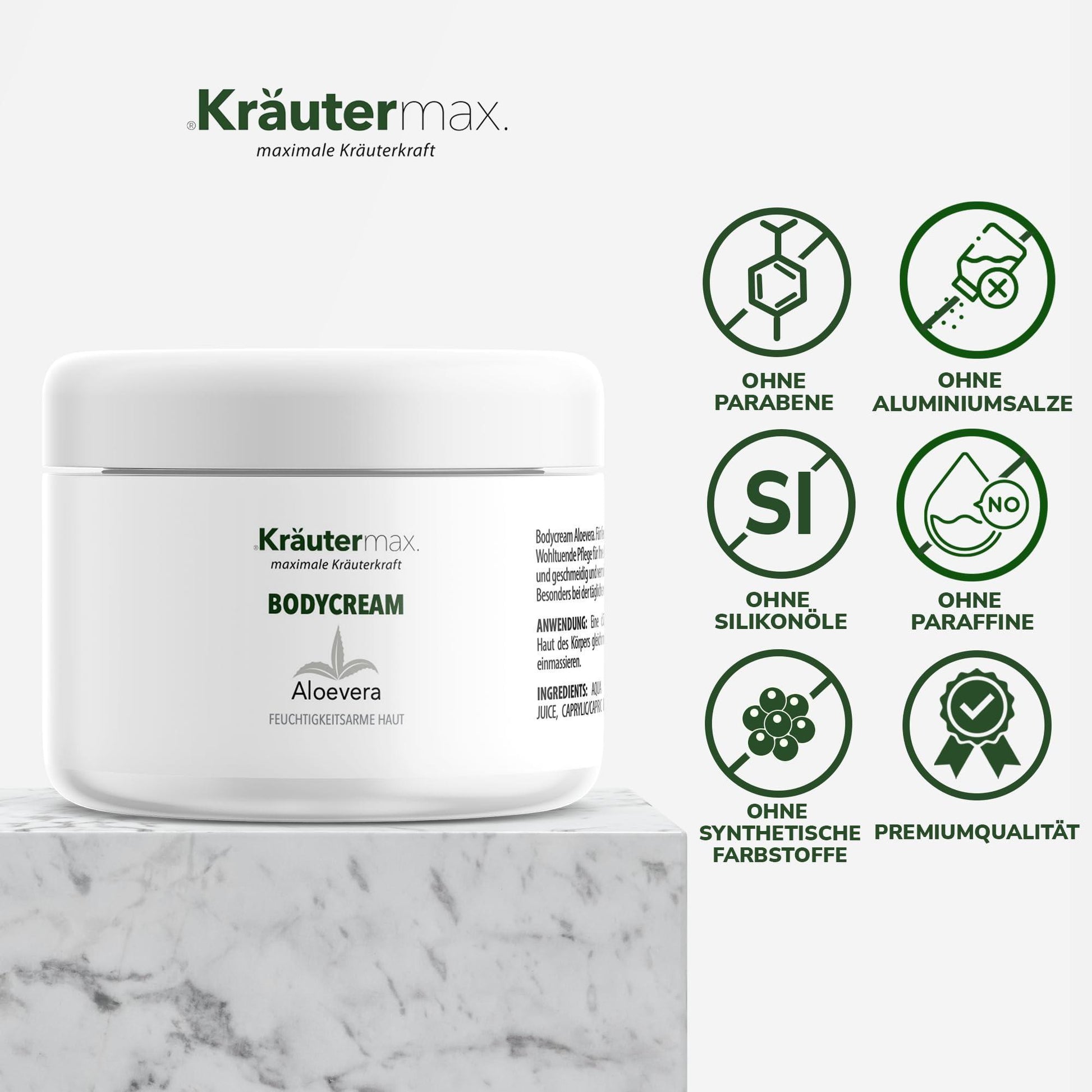 Aloe Vera Bodycream 4 x 250 ml 4 Vorteile