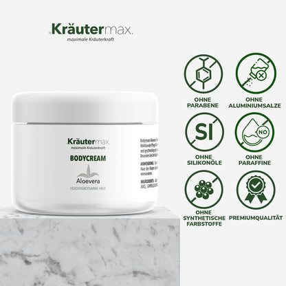 Aloe Vera Bodycream 4 x 250 ml 4 Vorteile