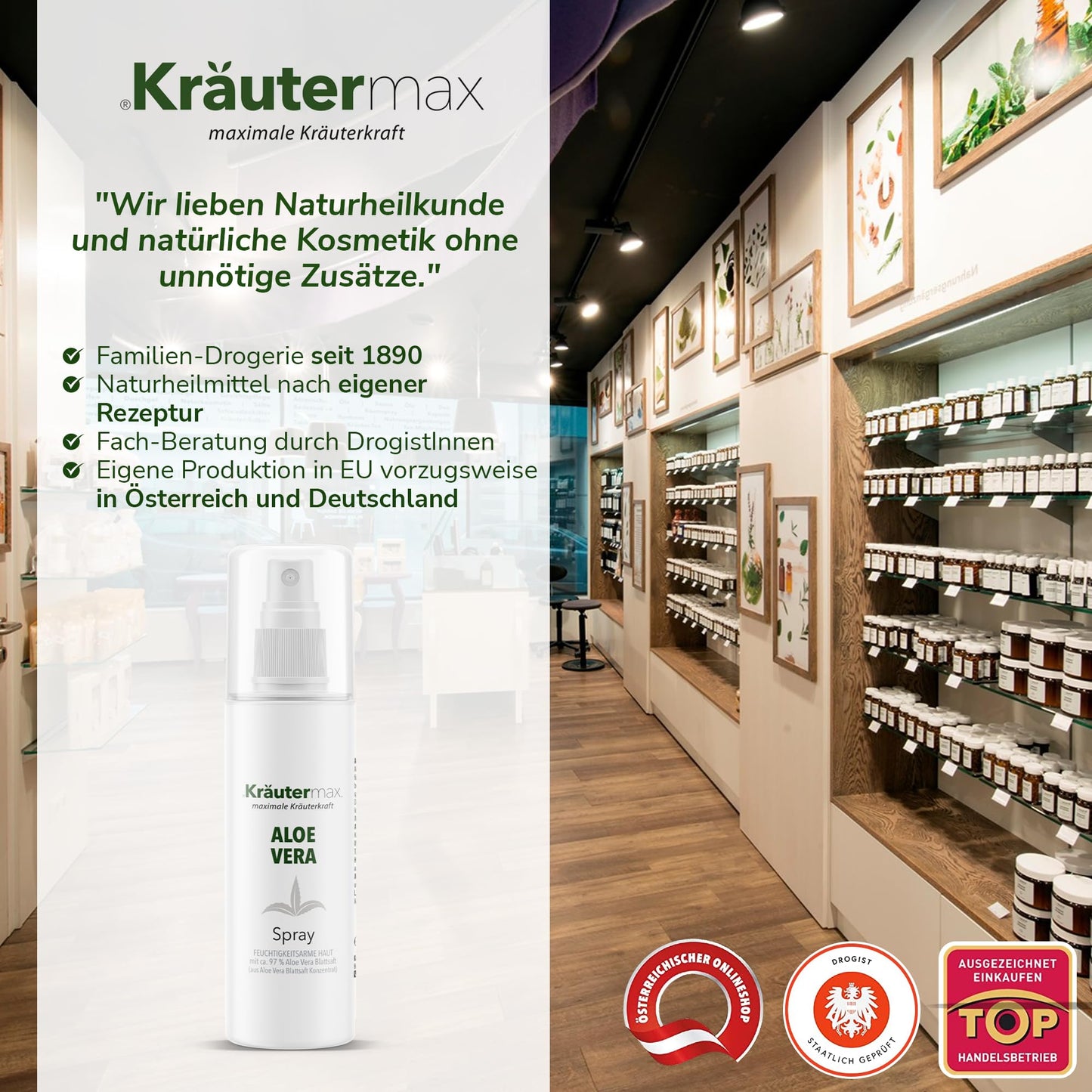 Dark Slate Gray Aloe Vera Spray 4 x 100 ml AKTION