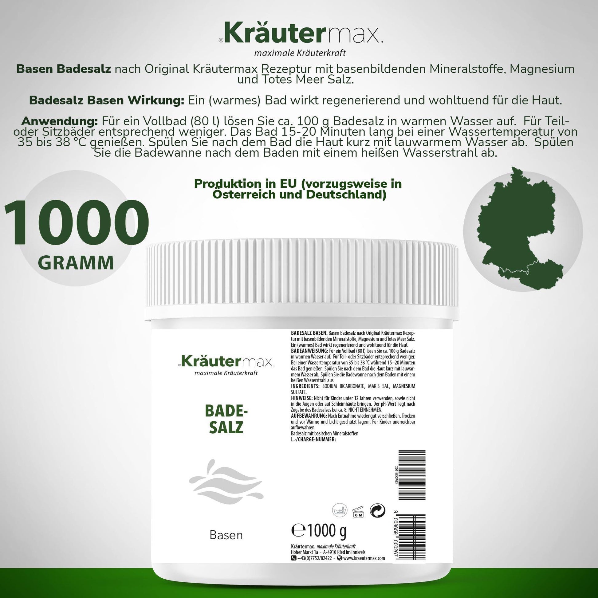 Lavender Basen Badesalz 2 x 1000 g AKTION