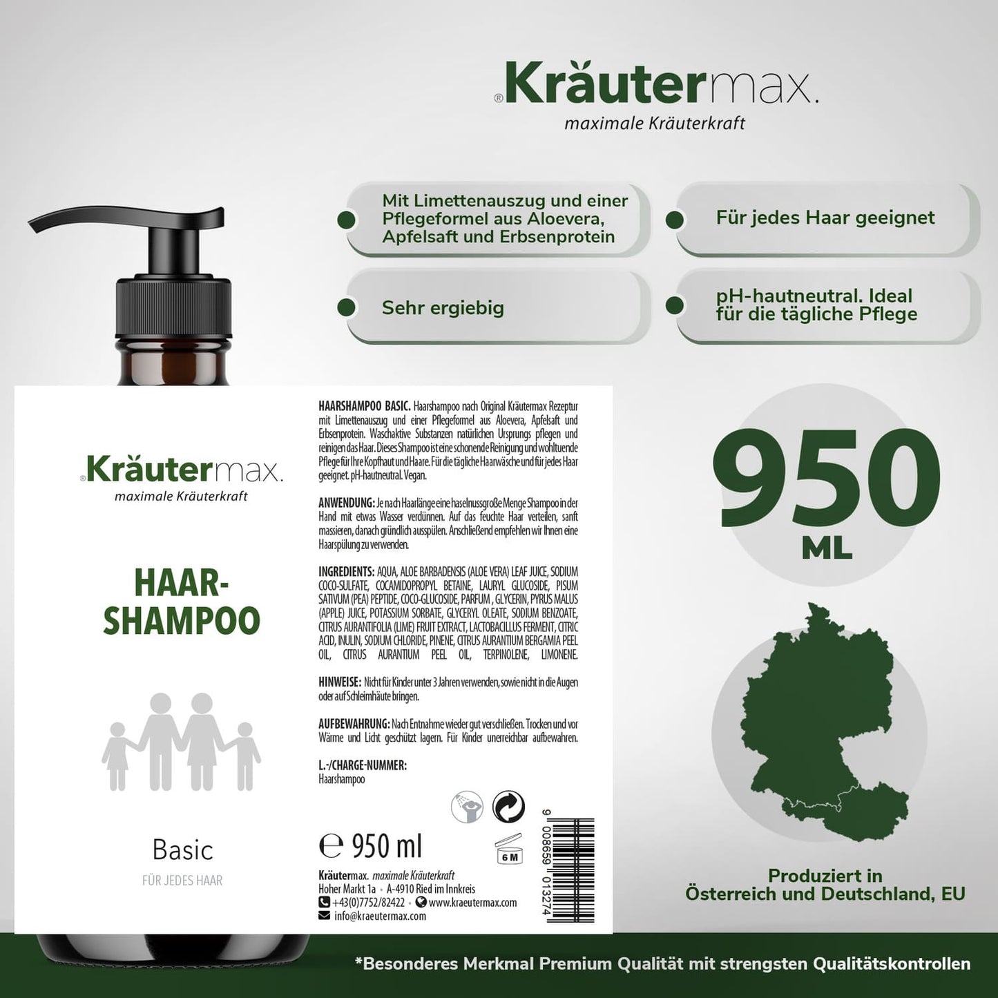 Basic Shampoo PH neutral 1 x 950 ml