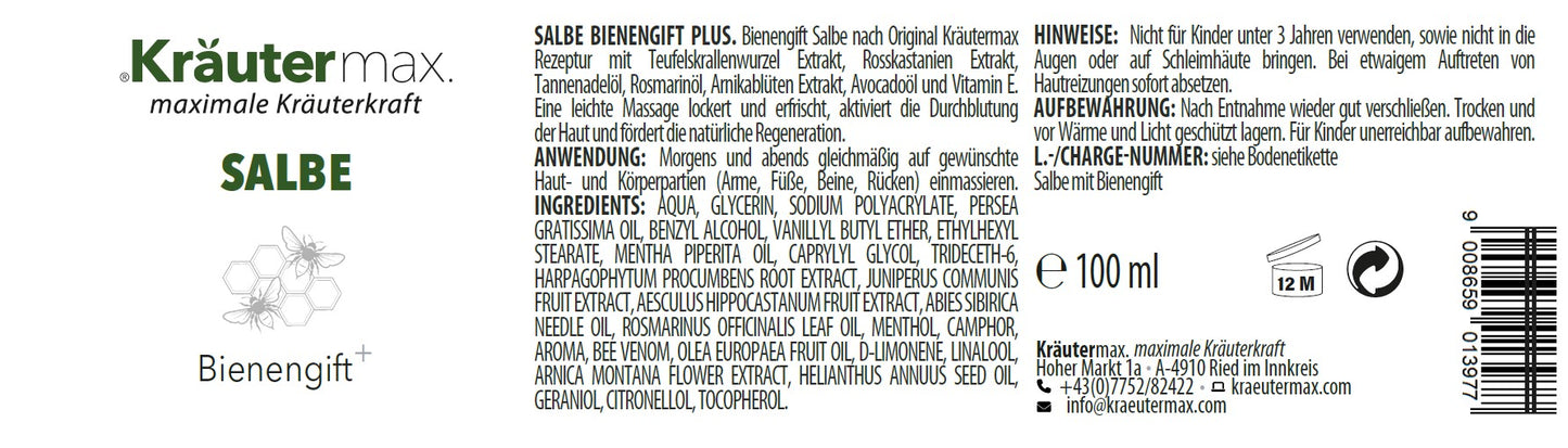Bienengift Salbe 100 ml