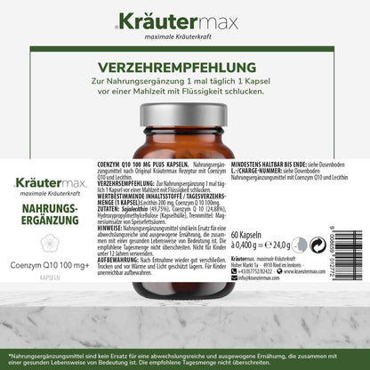 Coenzym Q10 100 mg+ Kapseln 3 x 60 Stück AKTION