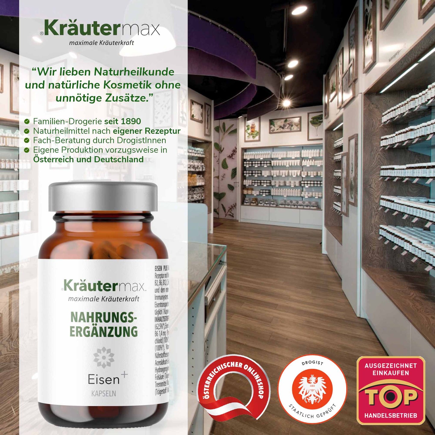 Eisen 30 mg mit Vitamin C Kapseln 60 Stück