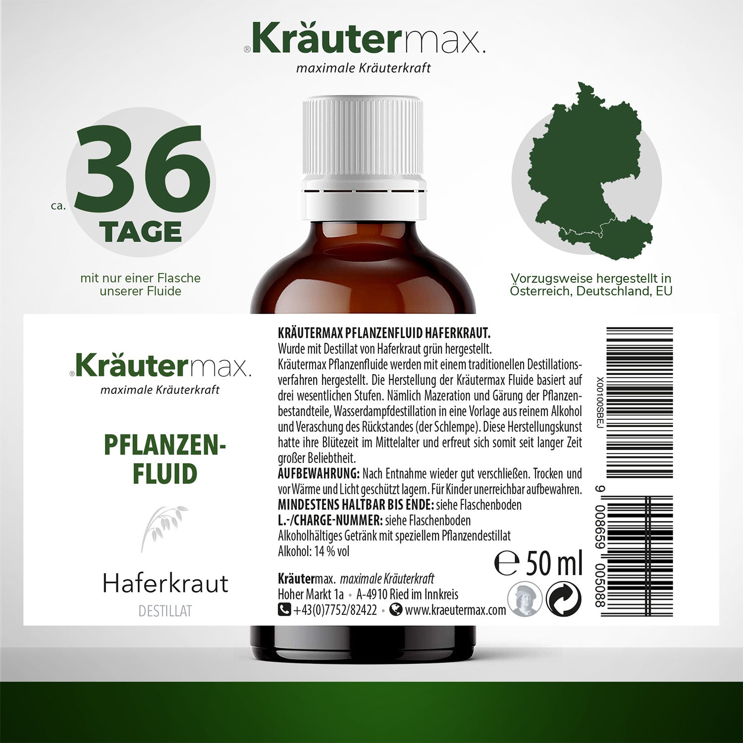 Fluid Haferkraut 3x50 ml Aktion 5 Etikett