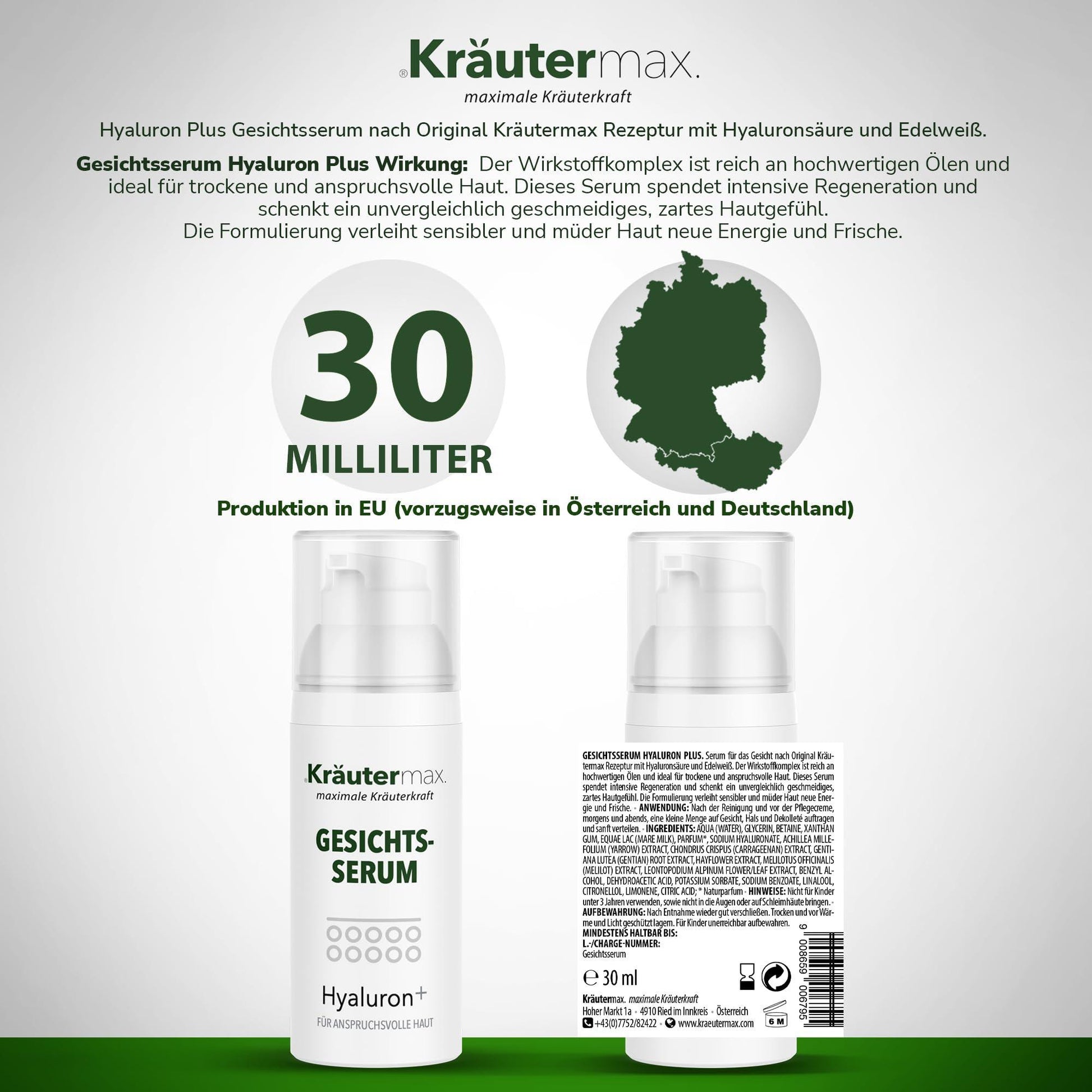 Gesichtsserum Hyaluron 2x30 ml Aktion 5 Etikett