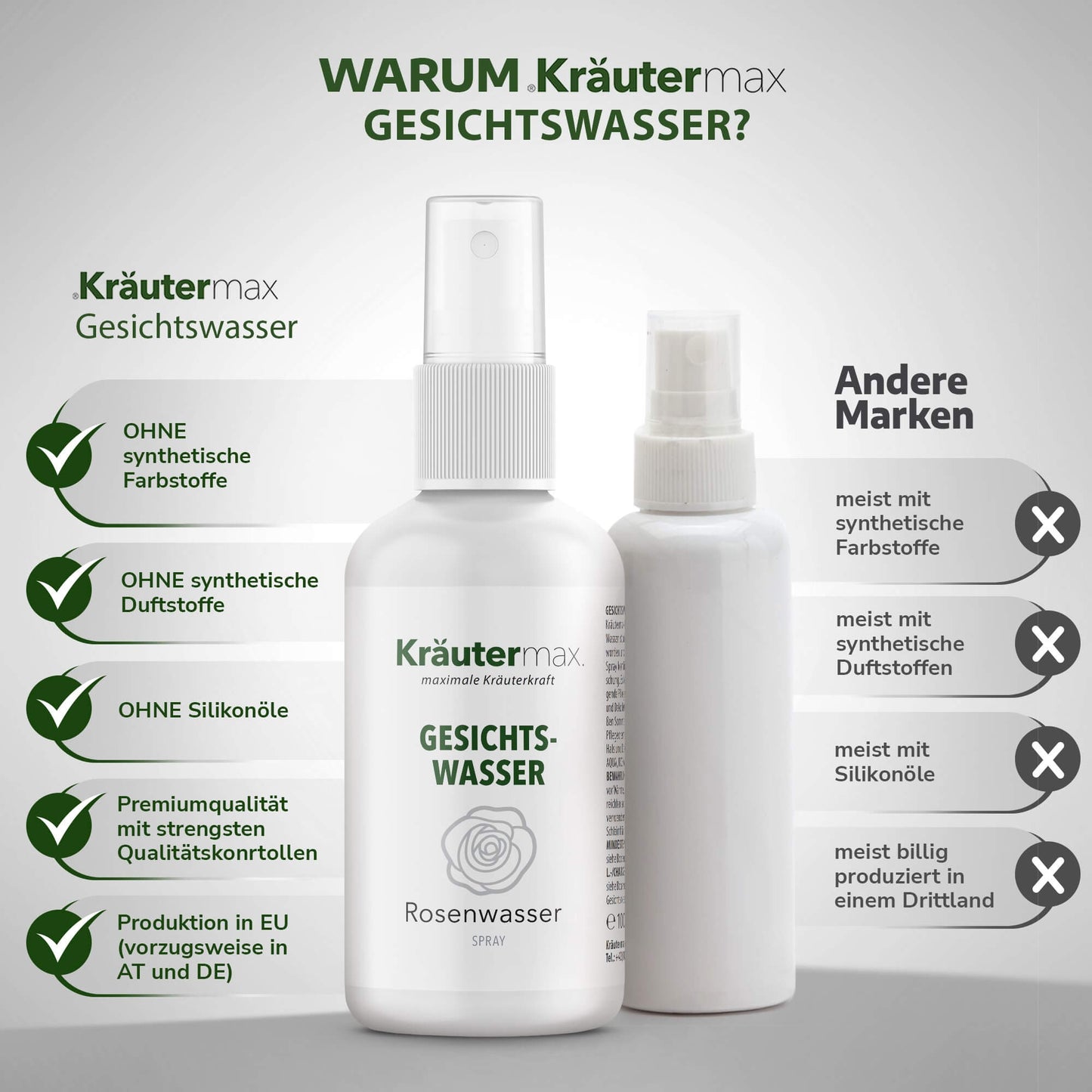 Light Gray Rosenwasser Gesicht 1 x 100 ml