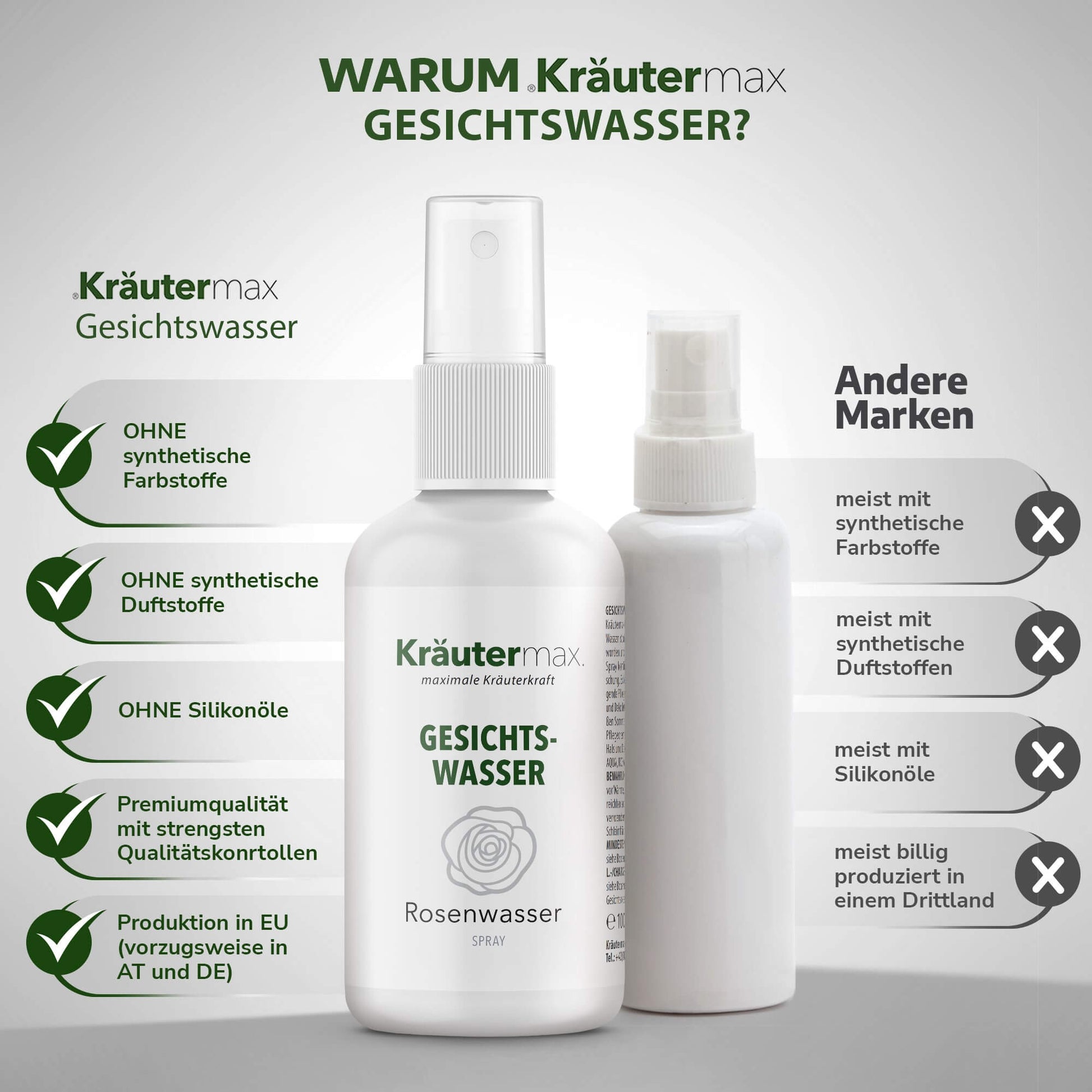 Light Gray Rosenwasser Gesicht 1 x 100 ml