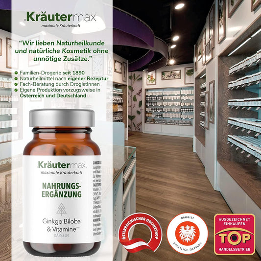 Ginkgo Biloba und Vitamine Kapseln 4 x 60 Stück AKTION