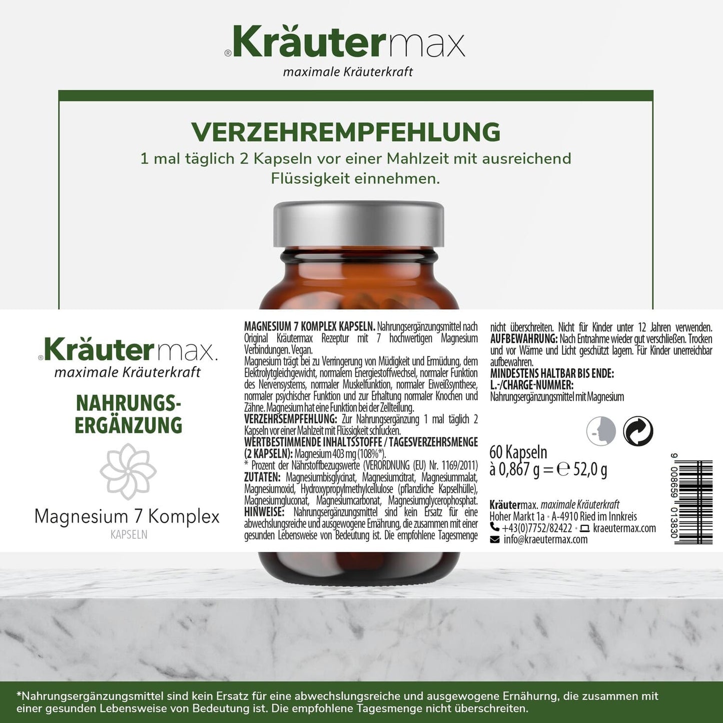 Magnesium 7 Komplex Kapseln 1 x 60 Stk.