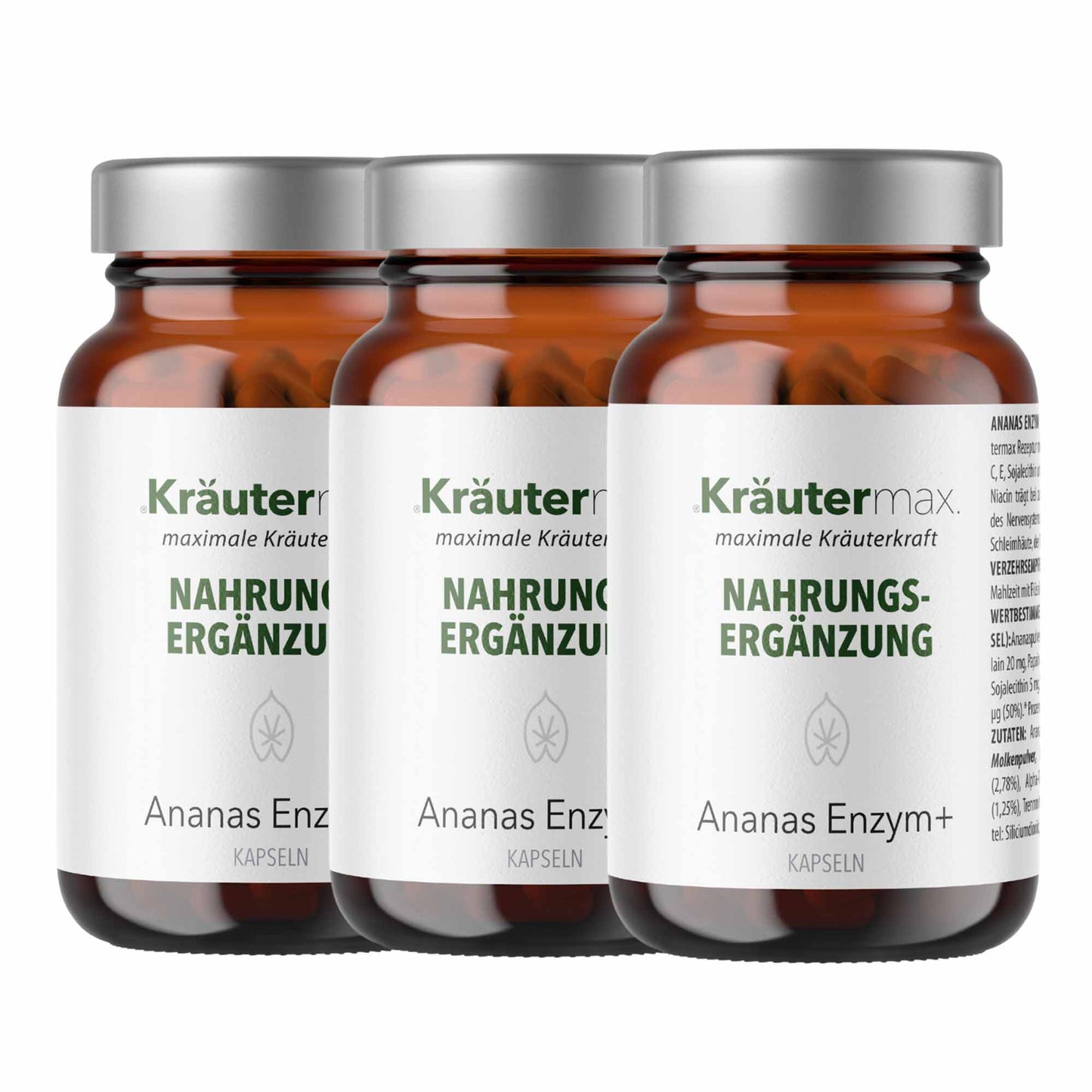 Light Gray Ananas Enzym Kapseln 3 x 60 Stück AKTION
