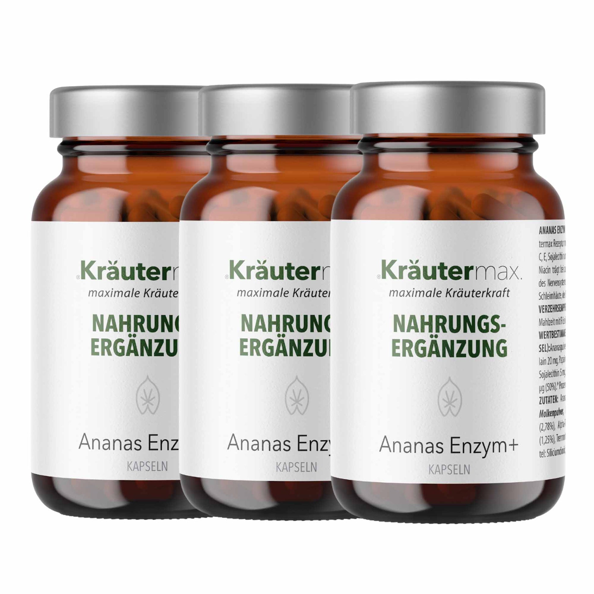 Light Gray Ananas Enzym Kapseln 3 x 60 Stück AKTION