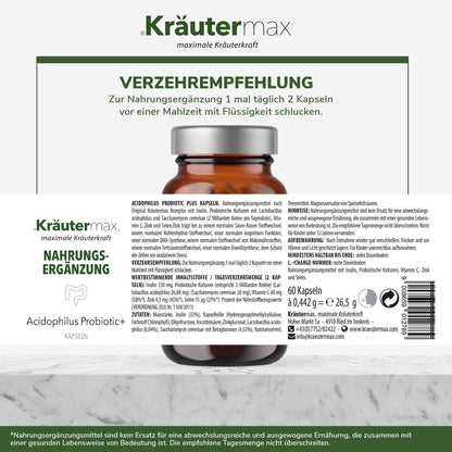 Acidophilus Probiotic+ Kapseln 4 x 60 Stück AKTION - Kraeutermax