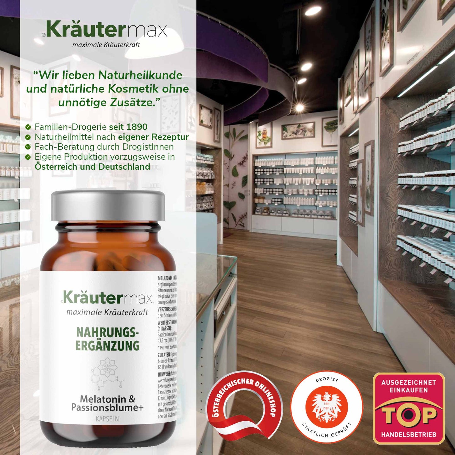 Light Gray Melatonin Kapseln mit Passionsblumen Extrakt 1 x 100 Stück