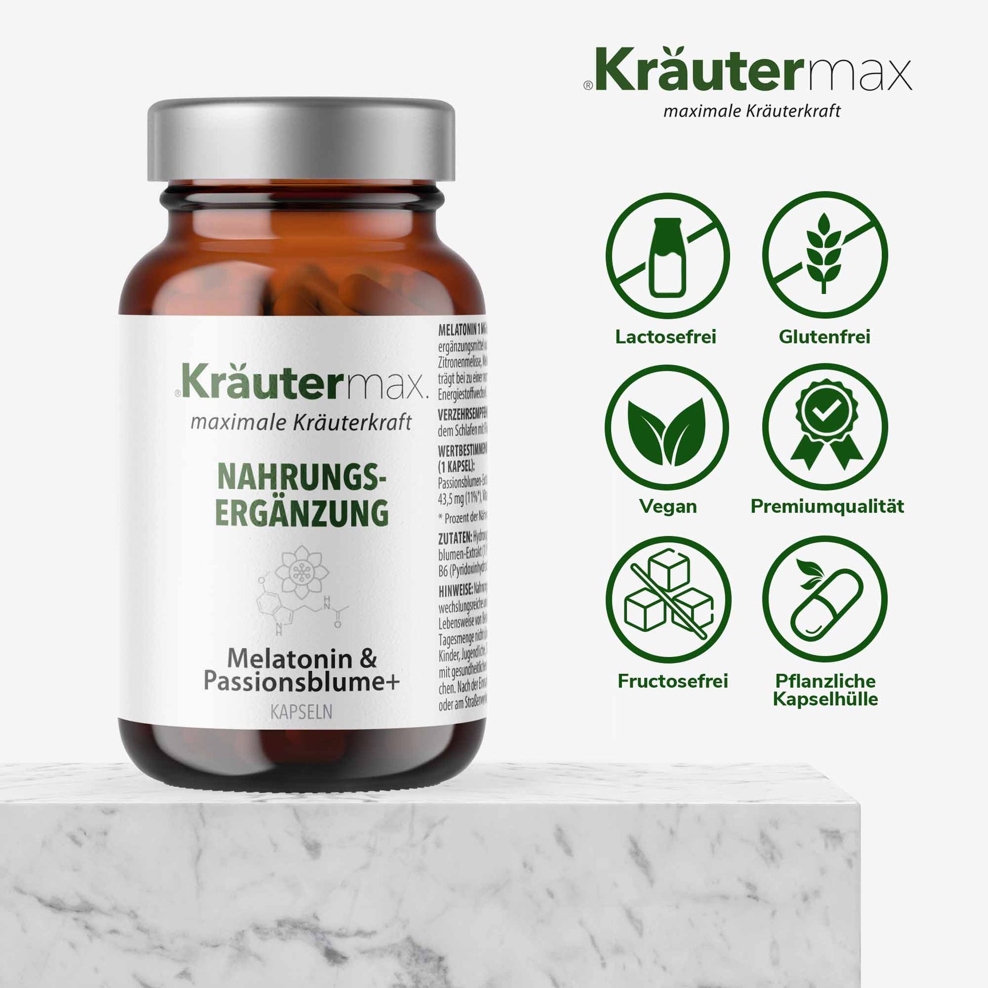 Lavender Melatonin Kapseln mit Passionsblumen Extrakt 1 x 100 Stück