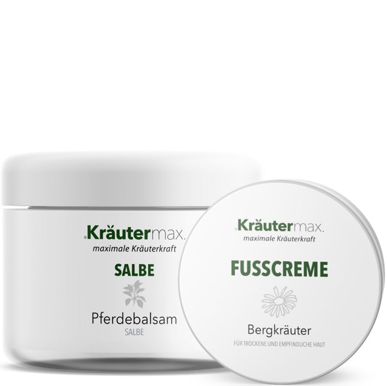 Lavender Pferdebalsam 1 x 200 ml + Bergkräuter Fusscreme 1 x 100 ml AKTION