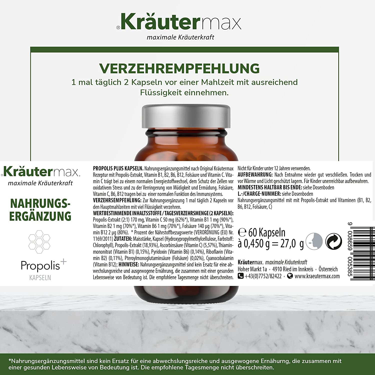 propolis aufbewahren Propolis Kapseln 1 x 60 Stück