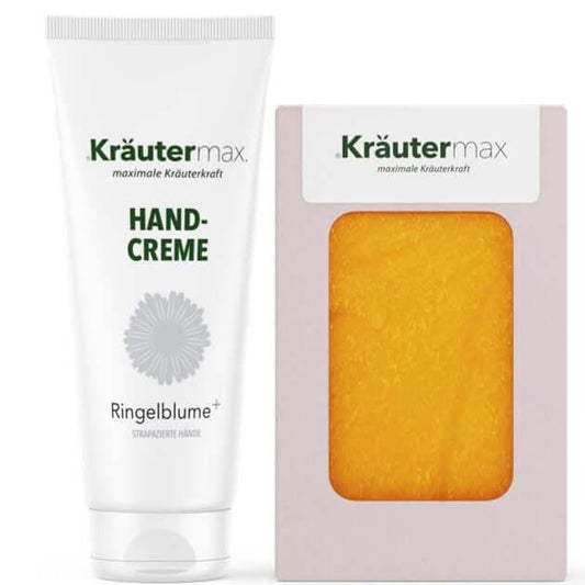 Ringelblumen Handcreme 1 x 70 ml + Ringelblume Seife 1 x 100 g AKTION - Kraeutermax