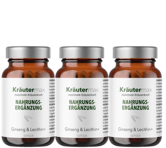 Ginseng und Lecithin+ Kapseln 3 x 60 Stück AKTION