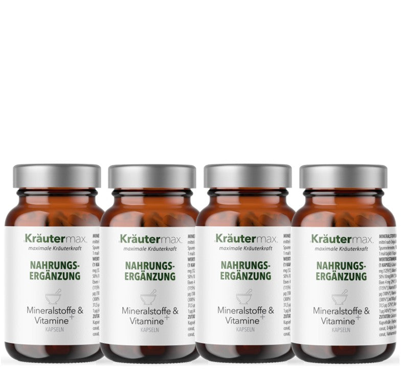 Mineralstoffe und Vitamine Kapseln 4 x 60 Stück
