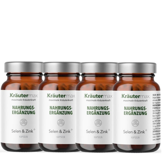 Selen mit Zink plus Kapseln 4 x 60 Stück AKTION