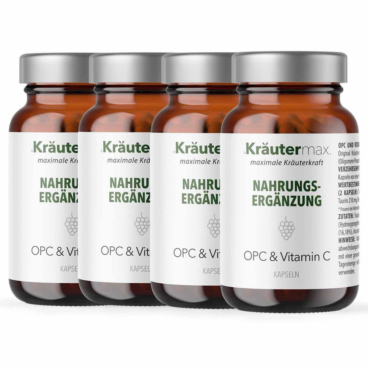 OPC und Vitamin C Kapseln Kapseln 4 x 90 Stück AKTION
