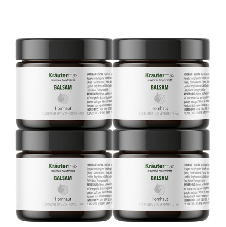 Hornhaut Balsam von Kräutermax, Pflegesalbe in Tube, 4 x 30 ml