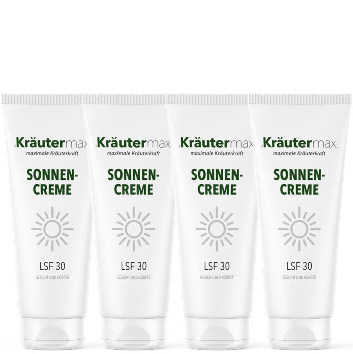 Sonnencreme LSF 30 Kräutermax – Vorteilspaket 4 x 70 ml, Naturkosmetik, vegan