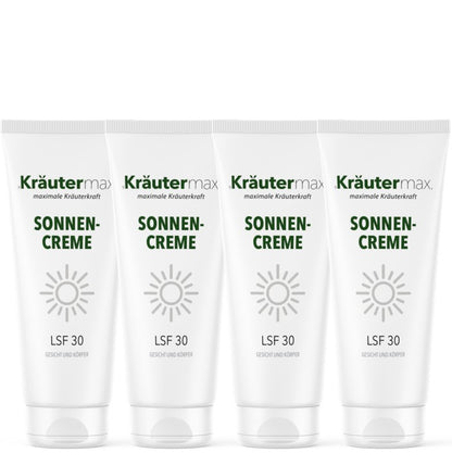 Sonnencreme LSF 30 Kräutermax – Vorteilspaket 4 x 70 ml, Naturkosmetik, vegan