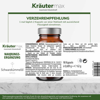 Schwarzkümmelöl Kapseln 1 x 90 Stück