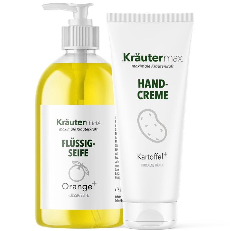 Beige Orangen Seife flüssig 1 x 250 ml + Kartoffel Handcreme 1 x 70 ml AKTION