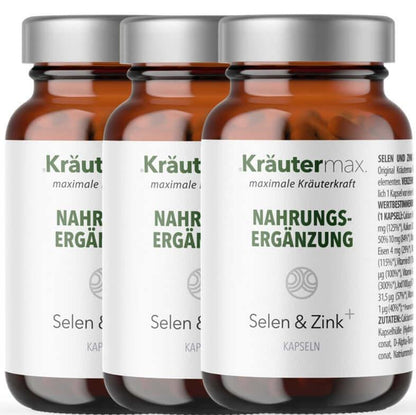 Selen mit Zink Kapseln 3 x 60 Stück AKTION - Kraeutermax