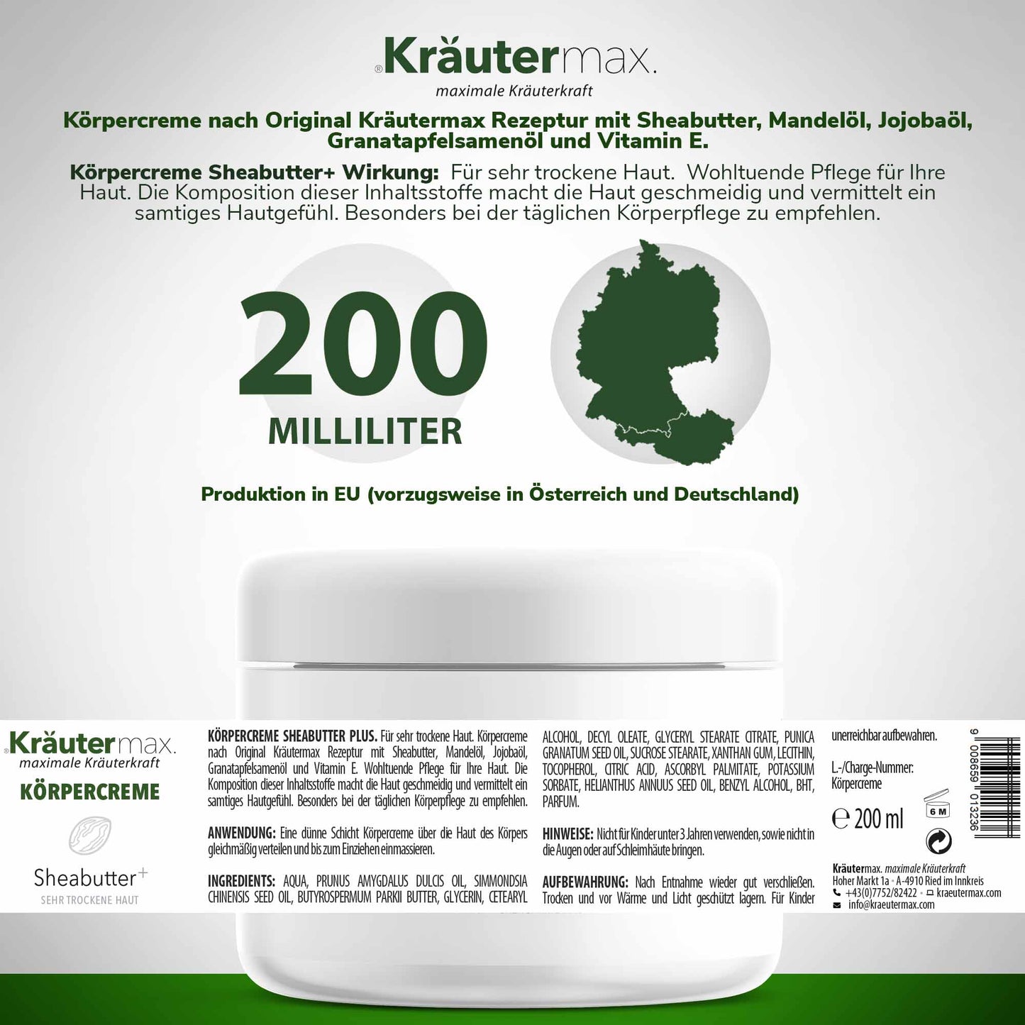 Sheabutter Körpercreme 1 x 200 ml
