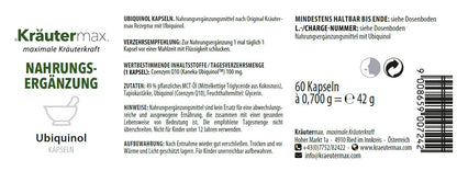 Ubiquinol 100 mg Kapseln 1 x 60 Stück