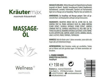 Wellness Massageöl 1 x 150 ml