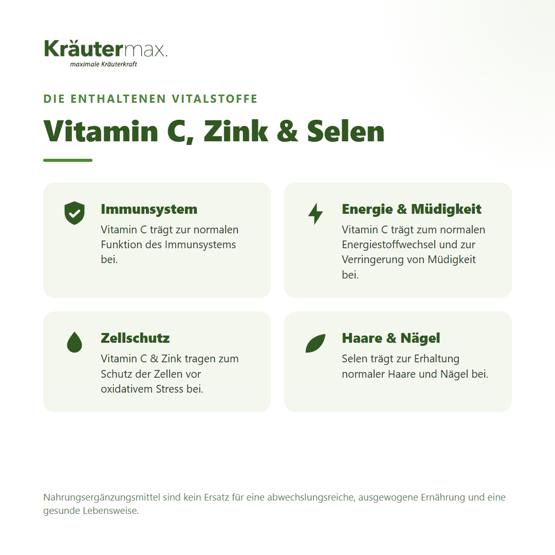 Acidophilus Probiotic+ Kapseln – mit Vitamin C, Zink & Selen für Immunsystem, Zellschutz & mehr