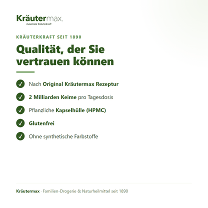 Acidophilus Probiotic+ Kapseln – Kräutermax Qualität: 2 Mrd. Keime, glutenfrei, HPMC-Kapsel