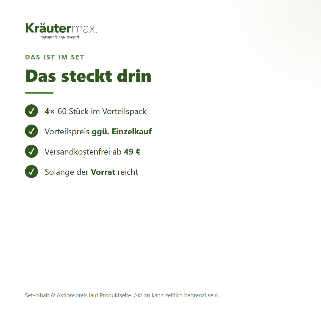 Acidophilus Probiotic+ Kapseln 4 x 60 Stück – Set-Inhalt und Vorteilspreis
