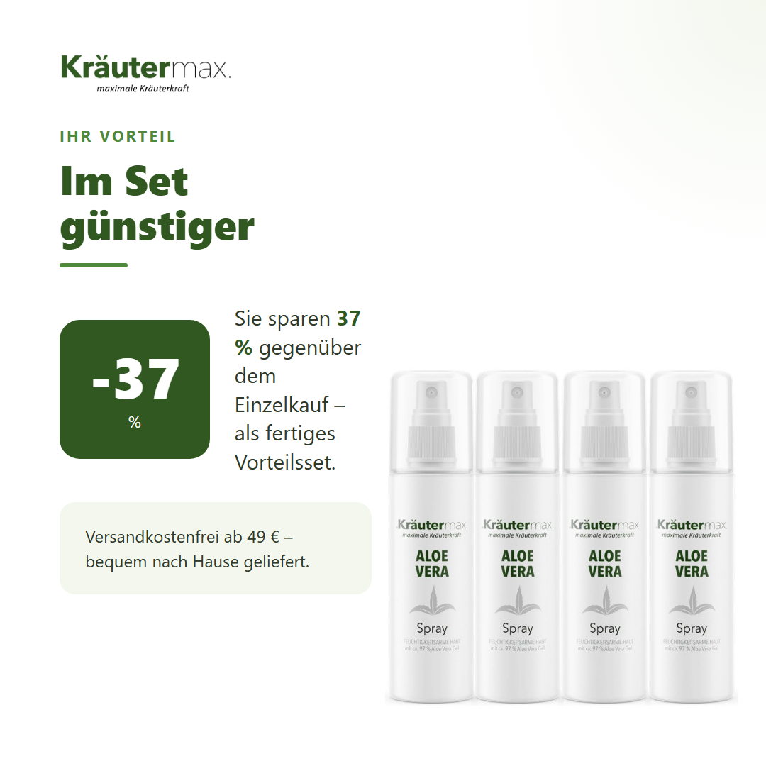 Aloe Vera Spray 4 x 100 ml – Ihr Vorteil: 37 % sparen gegenüber Einzelkauf