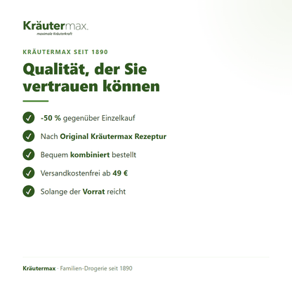 Aloe Vera Zahnpasta 4 x 50 ml – Vorteilsset nach Original Kräutermax Rezeptur, versandkostenfrei ab 49 Euro