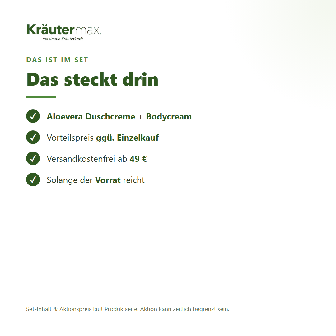 Aloevera Duschcreme + Bodycream Set – Set-Inhalt und Vorteilspreis