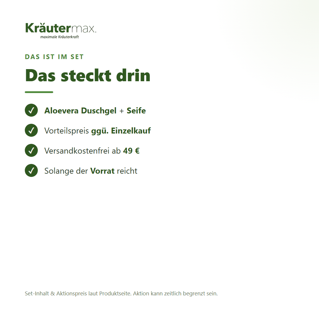 Aloevera Duschgel + Seife Set – Set-Inhalt und Vorteilspreis