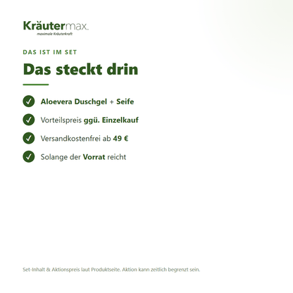 Aloevera Duschgel + Seife Set – Set-Inhalt und Vorteilspreis