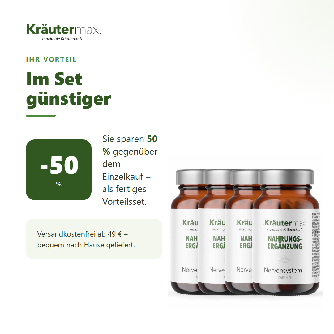 Nervensytem Kapseln 4 x 60 Stück – Ihr Vorteil: 50 % sparen gegenüber Einzelkauf